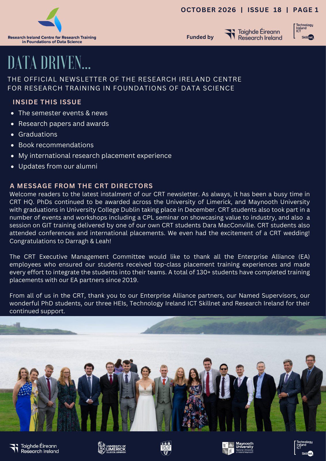 Research Ireland Centre for Research Training in Foundations of Data Science, Newsletter issue 18, October 2026